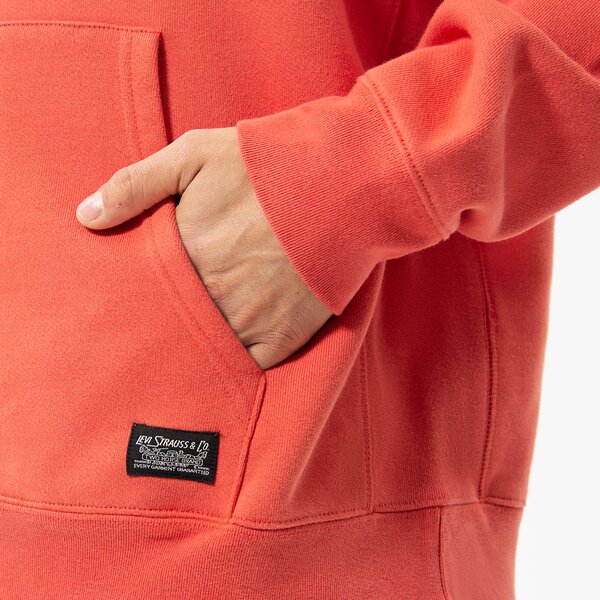 Мъжки суичър LEVI'S СУИТЧЪР С КАЧУЛКА SKATE HOODED SWEATSHIRT a1008-0003 цвят коралов