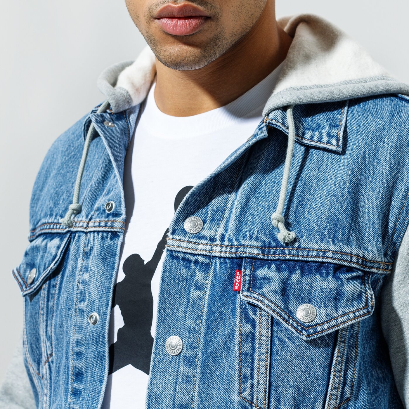 Мъжко преходно яке LEVI'S ЯКЕ HYBRID HOODIE V TRUCKER a06320000 цвят син