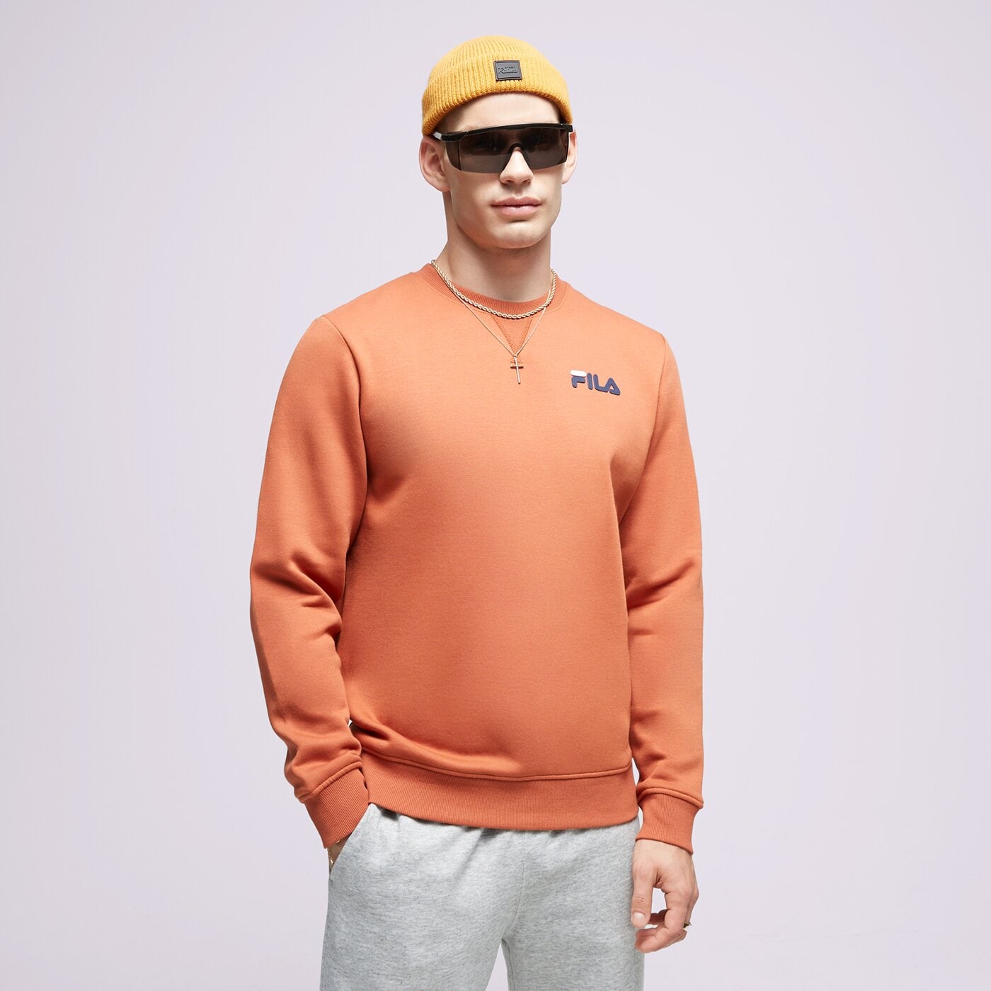 Мъжки суичър FILA СУИТЧЪР ROONEY fw21spm227971 цвят кафяв