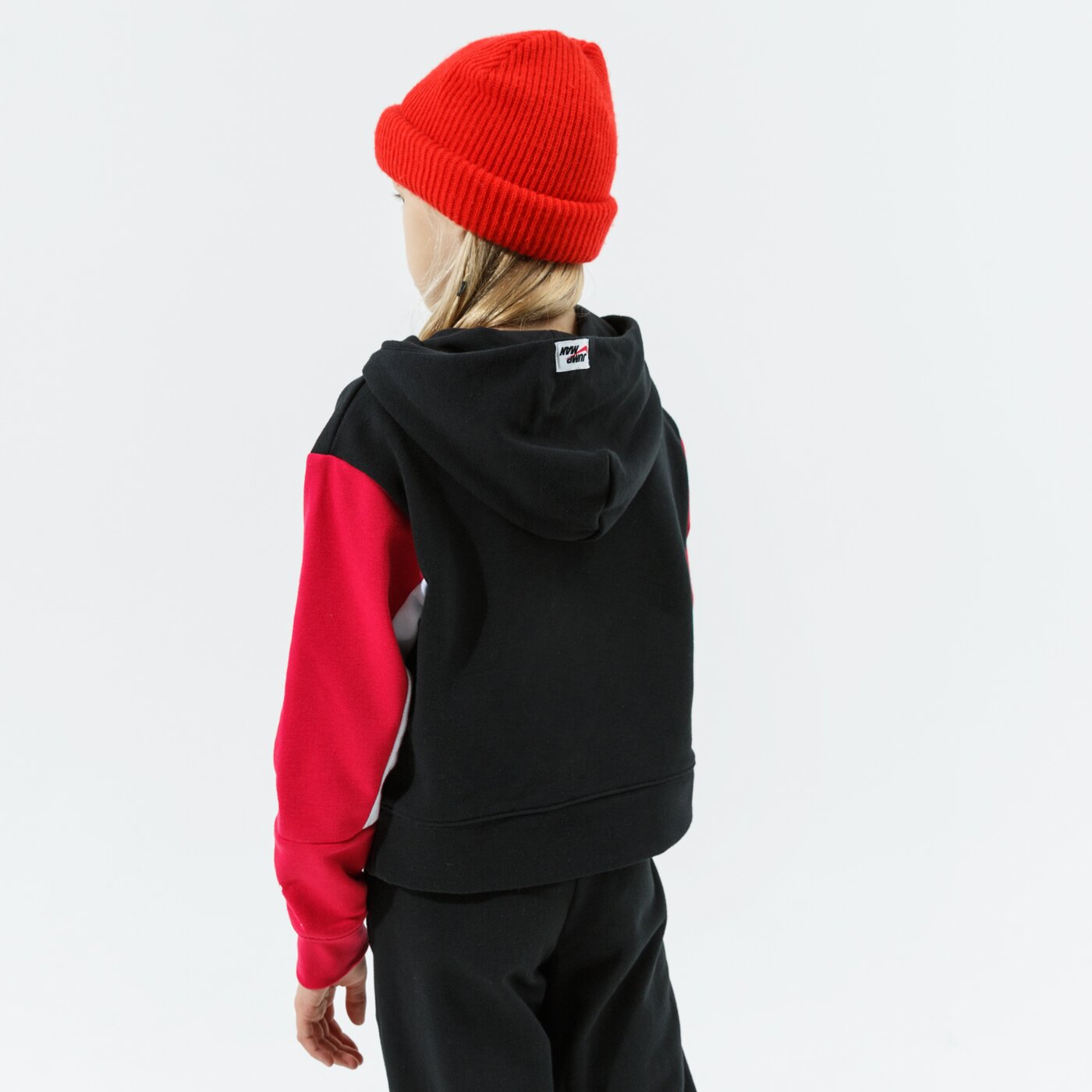 Детски суичър JORDAN СУИТЧЪР С КАЧУЛКА JUMPMAN BY NIKE HOODIE GIRL 45a761-023 цвят черен