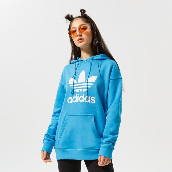 Дамски суичър ADIDAS СУИТЧЪР С КАЧУЛКА TRF HOODIE he6952 цвят син