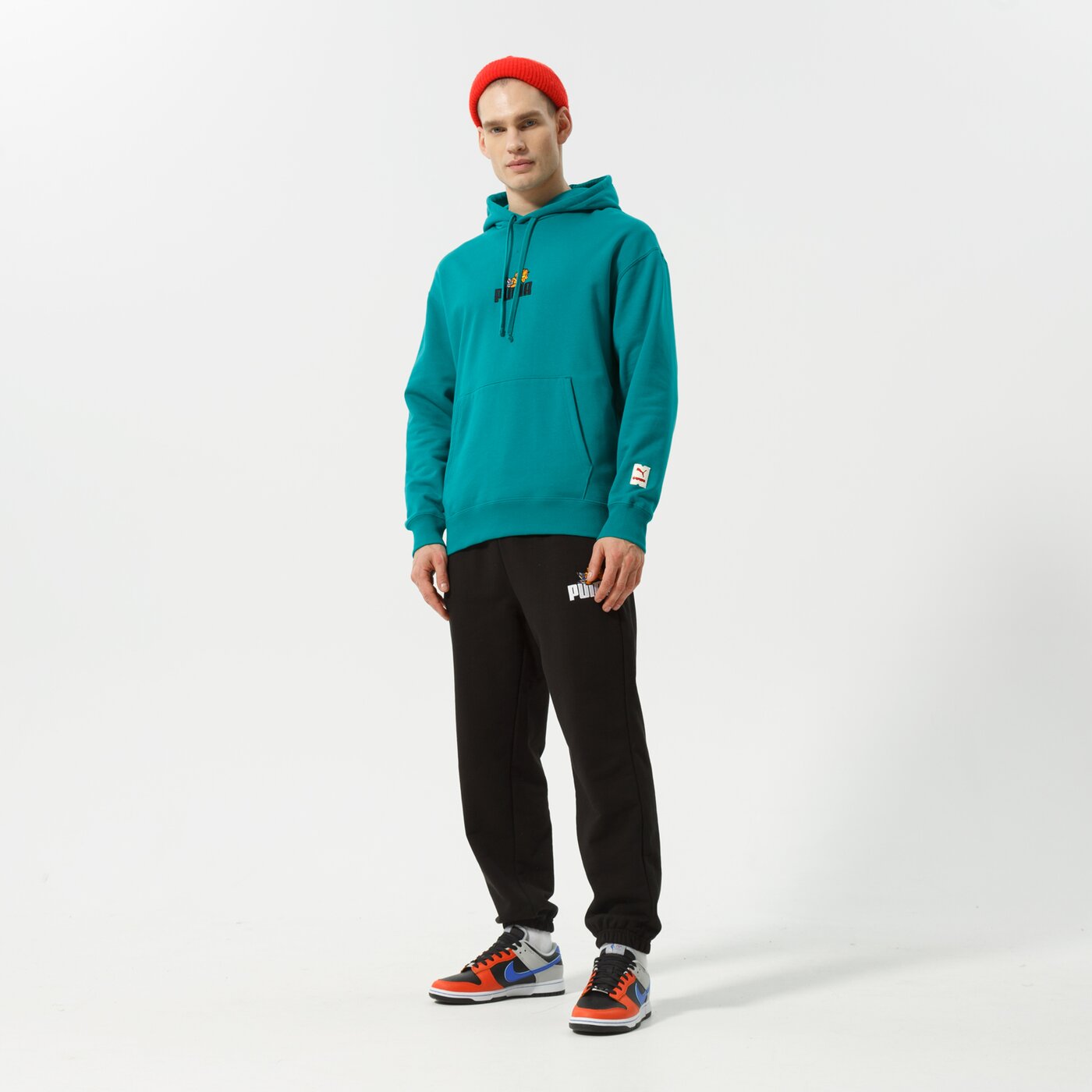 Мъжки суичър PUMA СУИТЧЪР С КАЧУЛКА PUMA X GARFIELD HOODIE 534435 86 цвят зелен