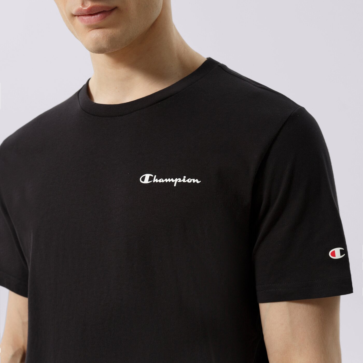 Мъжка тениска CHAMPION ТЕНИСКА CREWNECK ТЕНИСКА 218281kk001 цвят черен