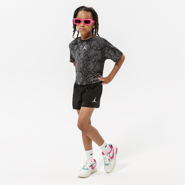 Детска тениска JORDAN ТЕНИСКА ESSENTIALS SNAKE TEE GIRL 45b313-023 цвят черен