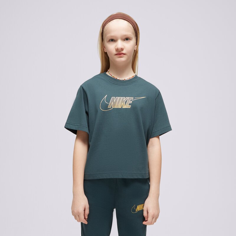 NIKE ТЕНИСКА G NSW TEE BOXY METALLIC HBR GIRL