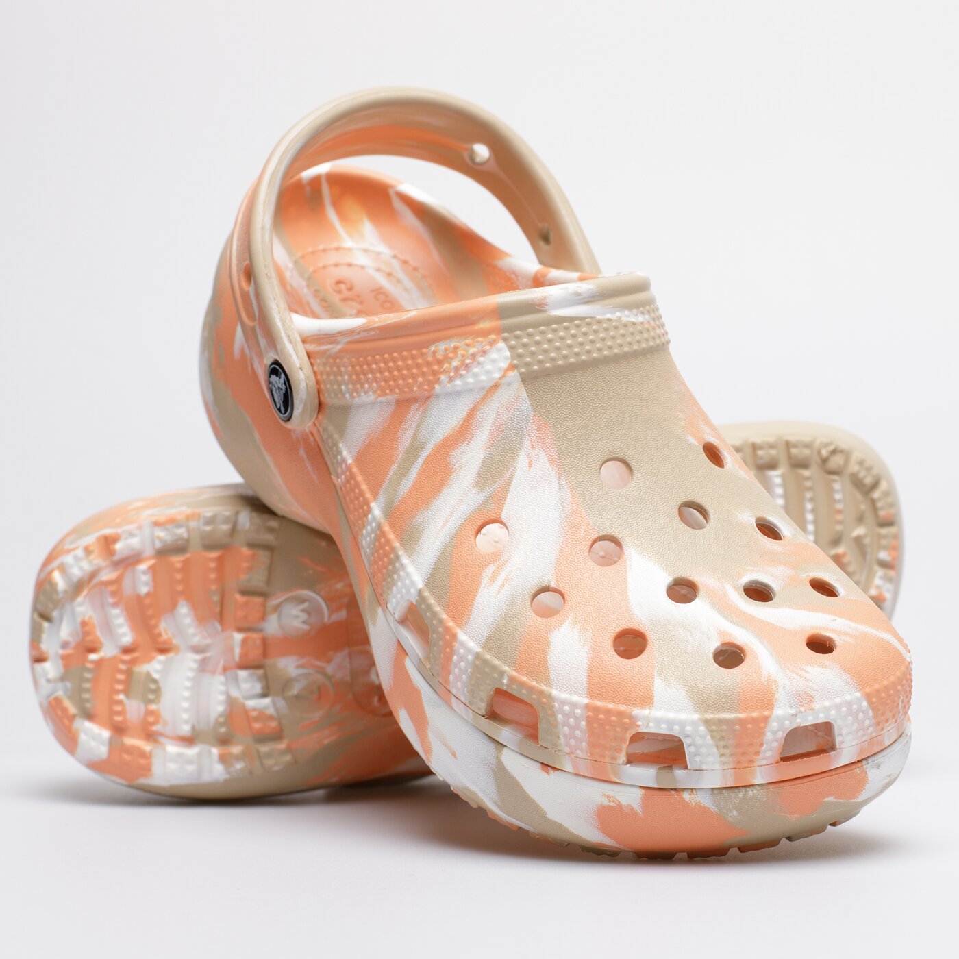 Дамски чехли и сандали CROCS CLASSIC PLATFORM MARBLED CLOGW 2071762zm цвят оранжев