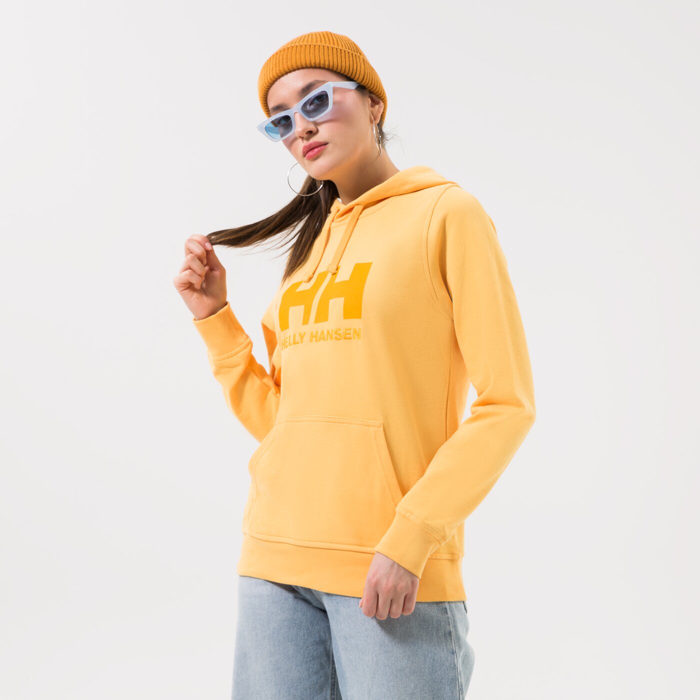 Дамски суичър HELLY HANSEN СУИТЧЪР С КАЧУЛКА W HH LOGO HOODIE 33978341 цвят жълт