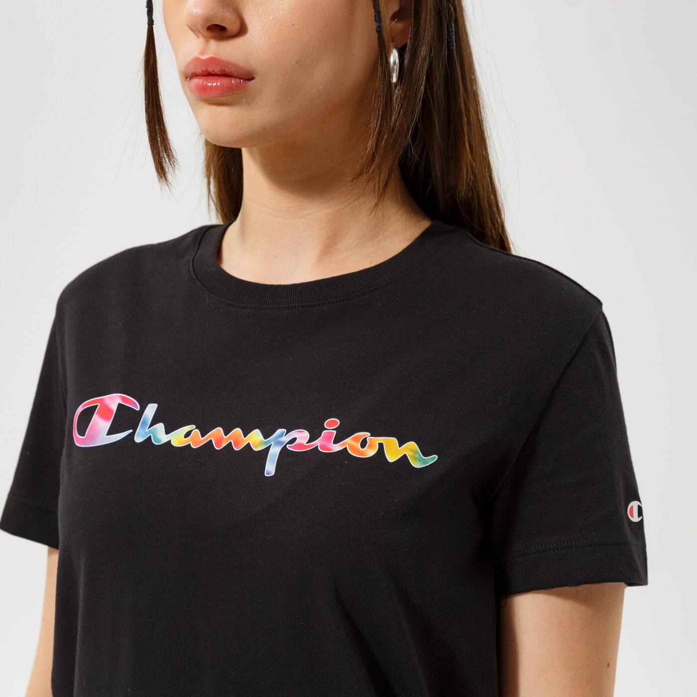 Дамска тениска CHAMPION ТЕНИСКА CREWNECK ТЕНИСКА 114991kk001 цвят черен