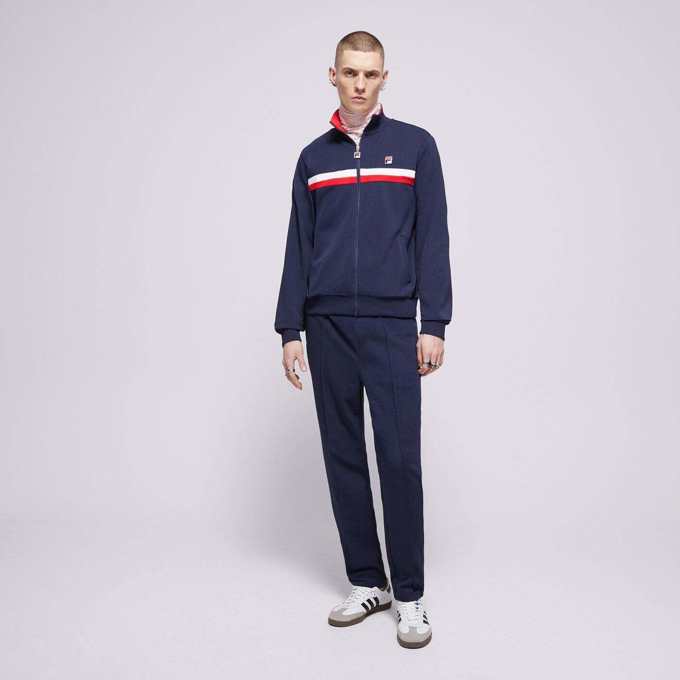Мъжки суичър FILA СУИТЧЪР СЪС ЗАКОПЧАВАНЕ   COLOUR BLOCK TRACK JACKET ss25mh015410 цвят тъмносин