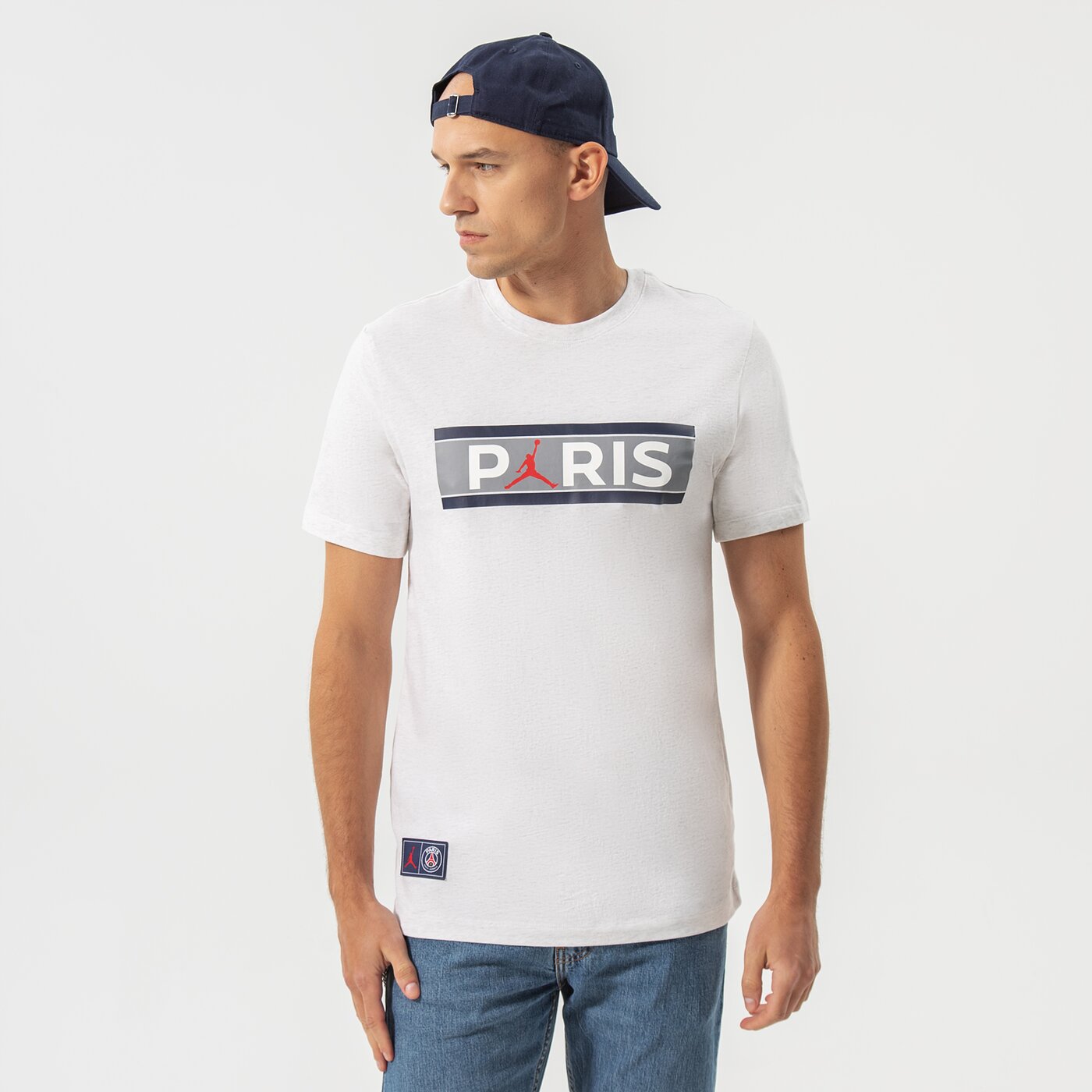 Мъжка тениска JORDAN ТЕНИСКА PARIS SAINT-GERMAIN WORDMARK db6510-051 цвят бял