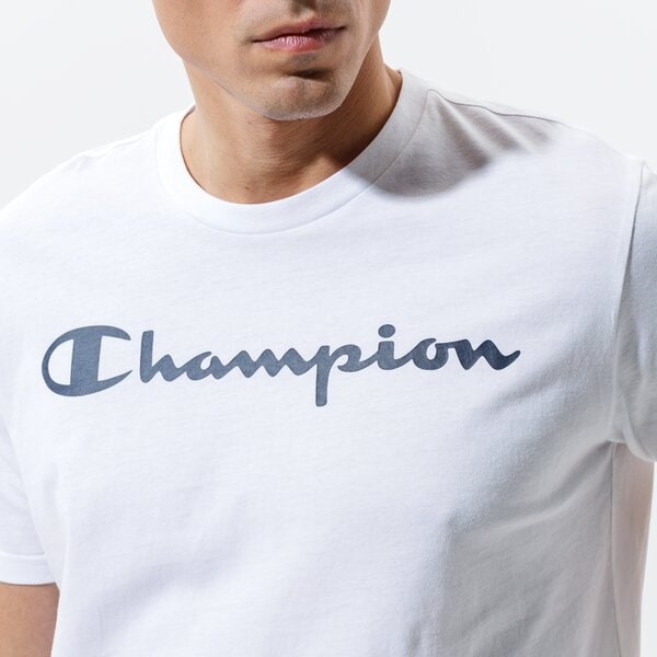 Мъжка тениска CHAMPION ТЕНИСКА CREWNECK ТЕНИСКА 216957ww001 цвят бял