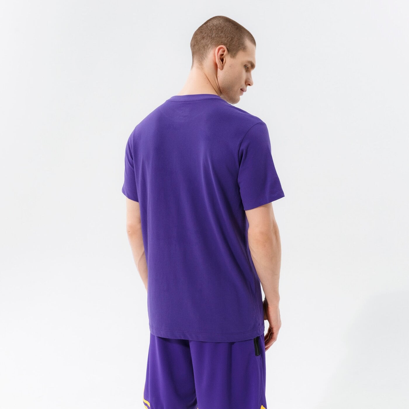 Мъжка тениска NIKE ТЕНИСКА LAL M NK DF ES FTPK LGO SS TEE NBA dh7091-547 цвят виолетов