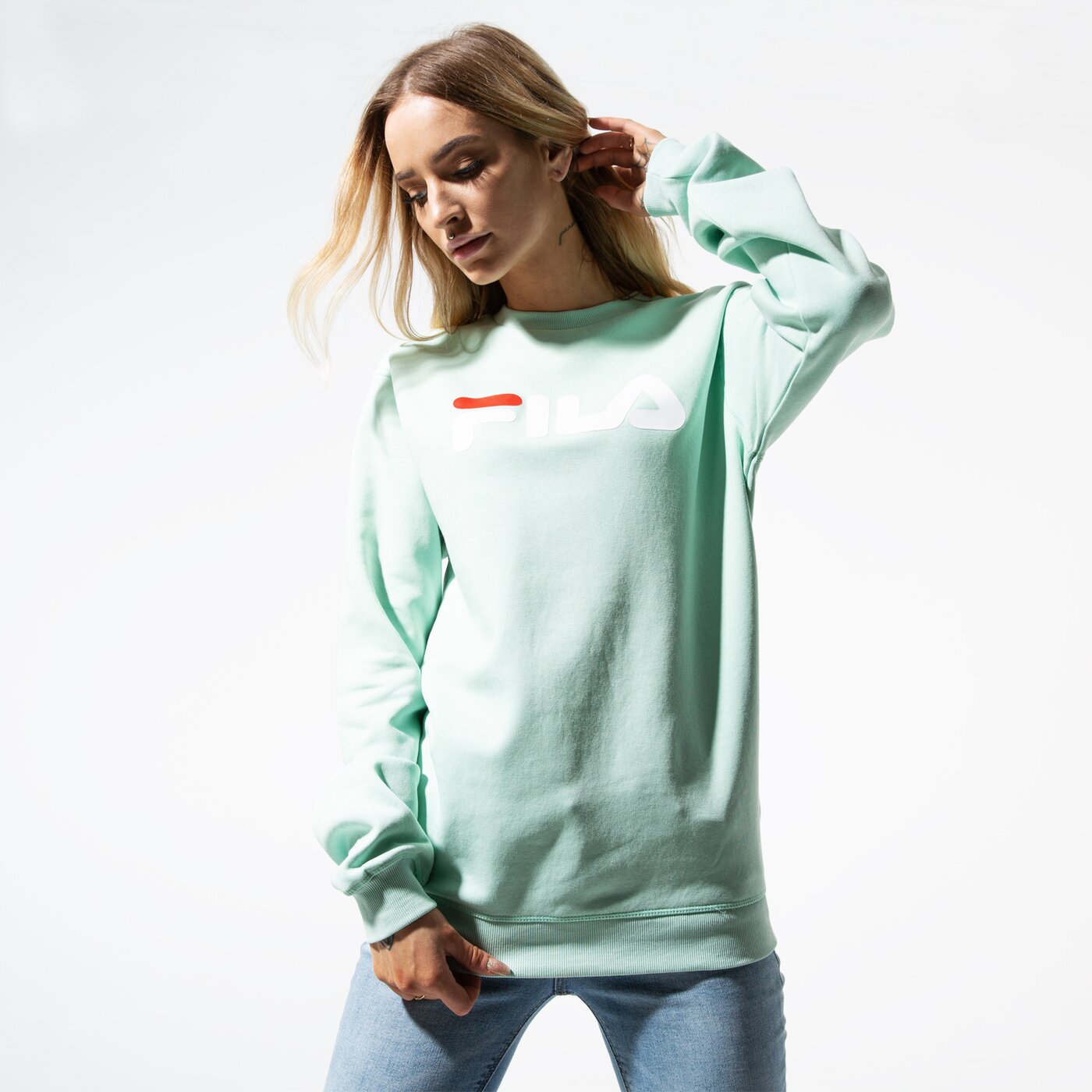 Дамски суичър FILA СУИТЧЪР PURE HOODY 681091a204 цвят зелен