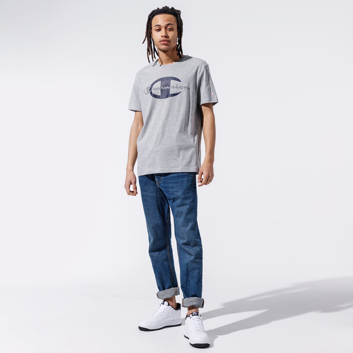 Мъжка тениска CHAMPION ТЕНИСКА BIG LOGO TEE 215278em006 цвят сив