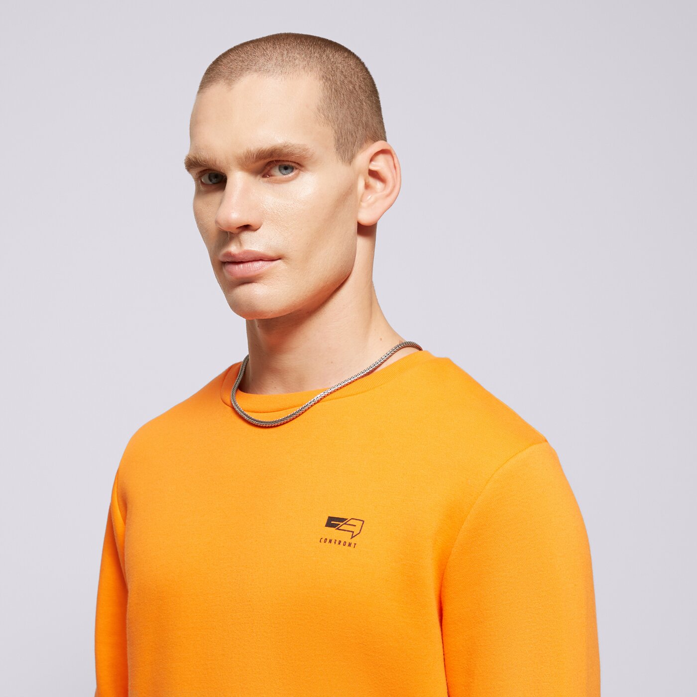 Мъжки суичър CONFRONT СУИТЧЪР SMALL LOGO CREW ORANGE cf321blm32002 цвят оранжев