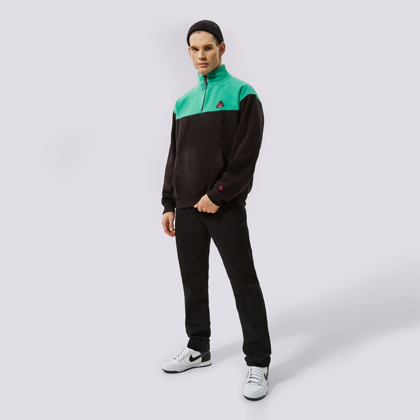 Мъжки суичър NEW ERA ПОЛАР NEW ERA COLOURBLOCK QUARTER ZIP 12893060 цвят черен