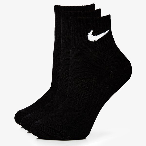 Дамски чорапи NIKE ЧОРАПИ 3PPK QUARTER BLACK sx47060010 цвят черен
