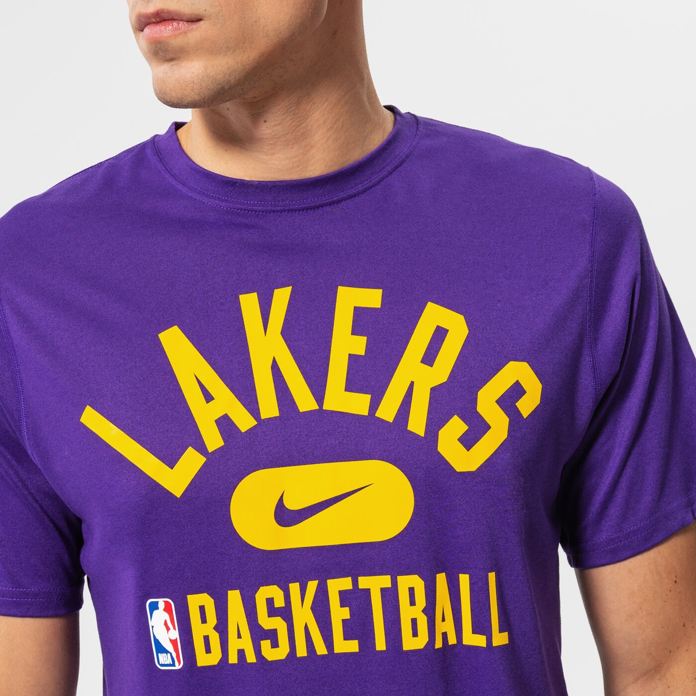Мъжка тениска NIKE ТЕНИСКА LAL M NK DF ES PRT GPX SS TEE NBA da5925-547 цвят виолетов