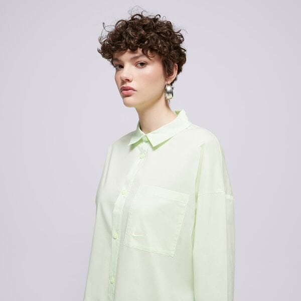 NIKE РИЗА W NSW NK CHLL PPLN LS BTN ТОП hj0715-701 цвят зелен
