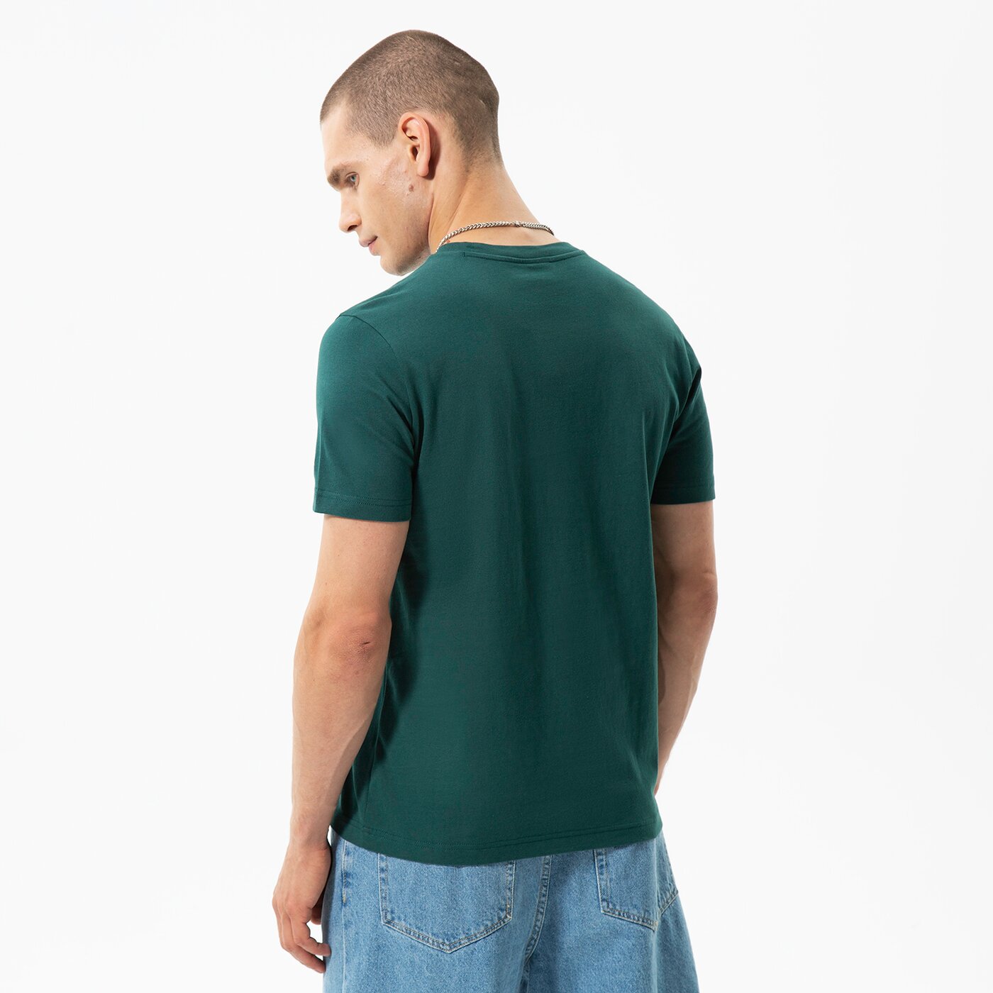 Мъжка тениска CHAMPION ТЕНИСКА CREWNECK ТЕНИСКА 217882gs569 цвят зелен