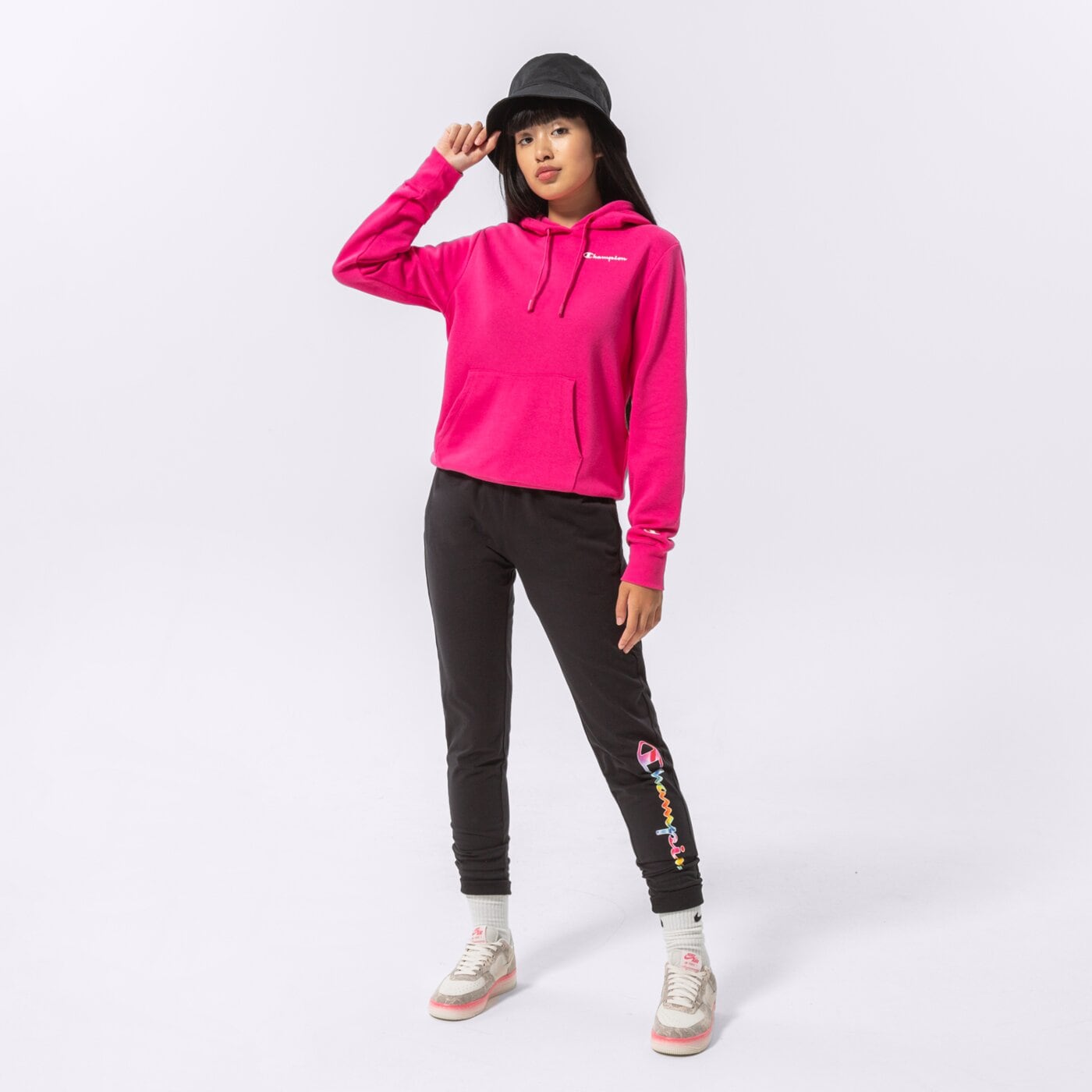 Дамски панталони CHAMPION ПАНТАЛОНИ RIB CUFF PANTS 114987kk001 цвят черен