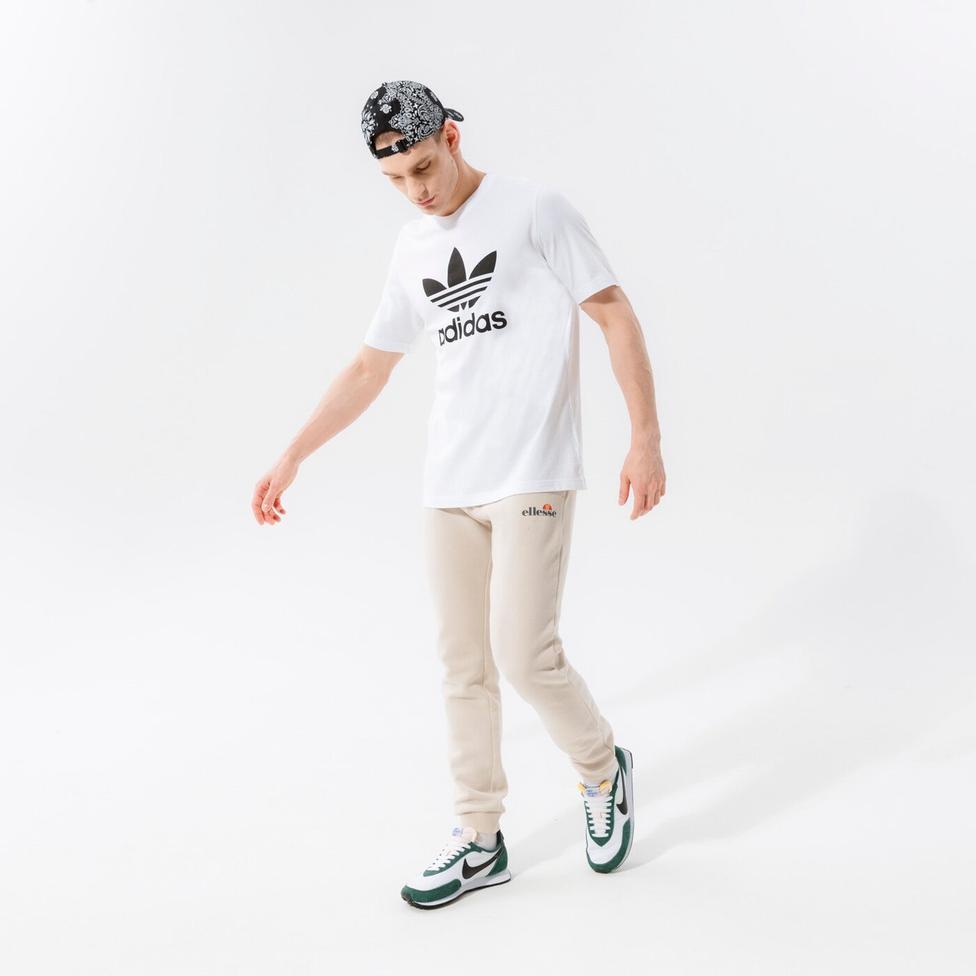 Мъжка тениска ADIDAS ТЕНИСКА TREFOIL h06644 цвят бял