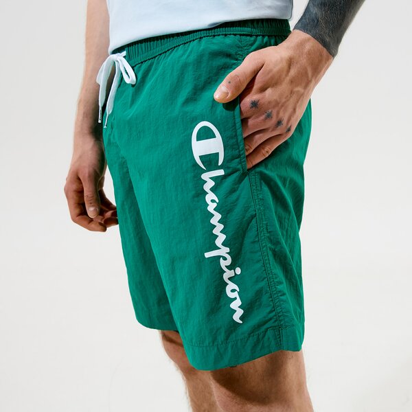 Мъжки къси панталони CHAMPION ШОРТИ BEACHSHORT 216068gs040 цвят зелен
