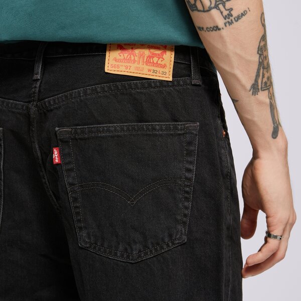 Мъжки панталони LEVI'S ПАНТАЛОНИ 565 97 LOOSE STRAIGHT BLACKS a7221-0005 цвят черен