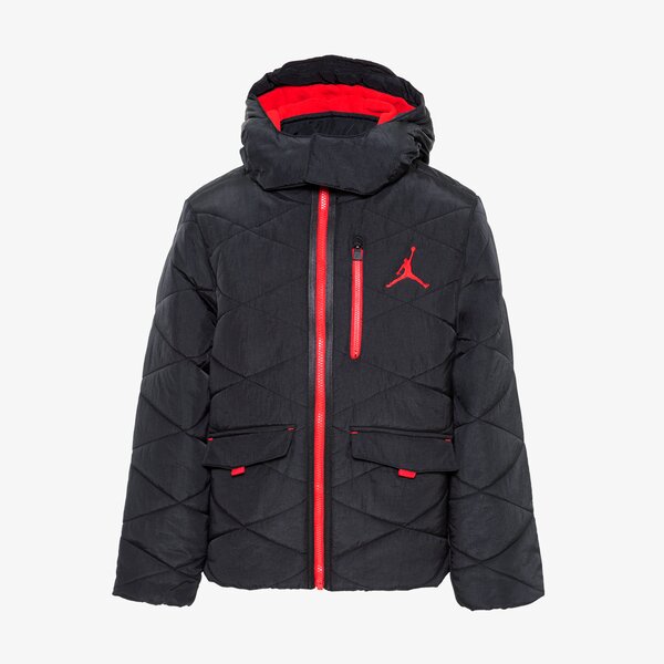 Детска преходно яке JORDAN ЯКЕ ЗИМНО DETACH HOOD PUFFER JACKET BOY 95b649-023 цвят черен