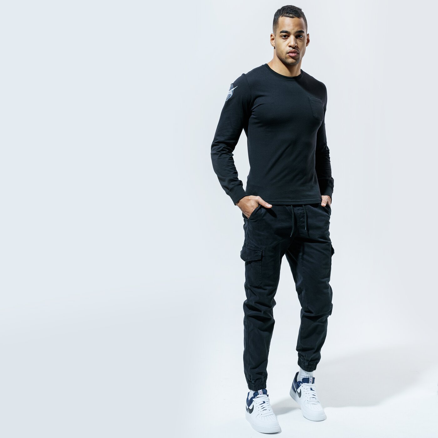 Мъжка тениска ALPHA INDUSTRIES ТЕНИСКА NASA LS 17653203 цвят черен