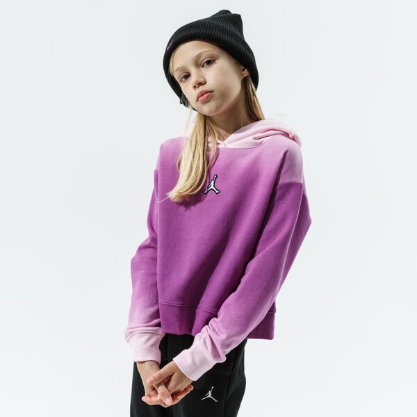 Детски суичър JORDAN СУИТЧЪР С КАЧУЛКА JORDAN ESSENTIALS GIRL 45a881-p1g цвят виолетов