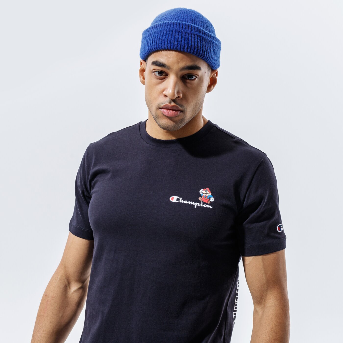 Мъжка тениска CHAMPION ТЕНИСКА CREWNECK ТЕНИСКА 216871kk001 цвят черен