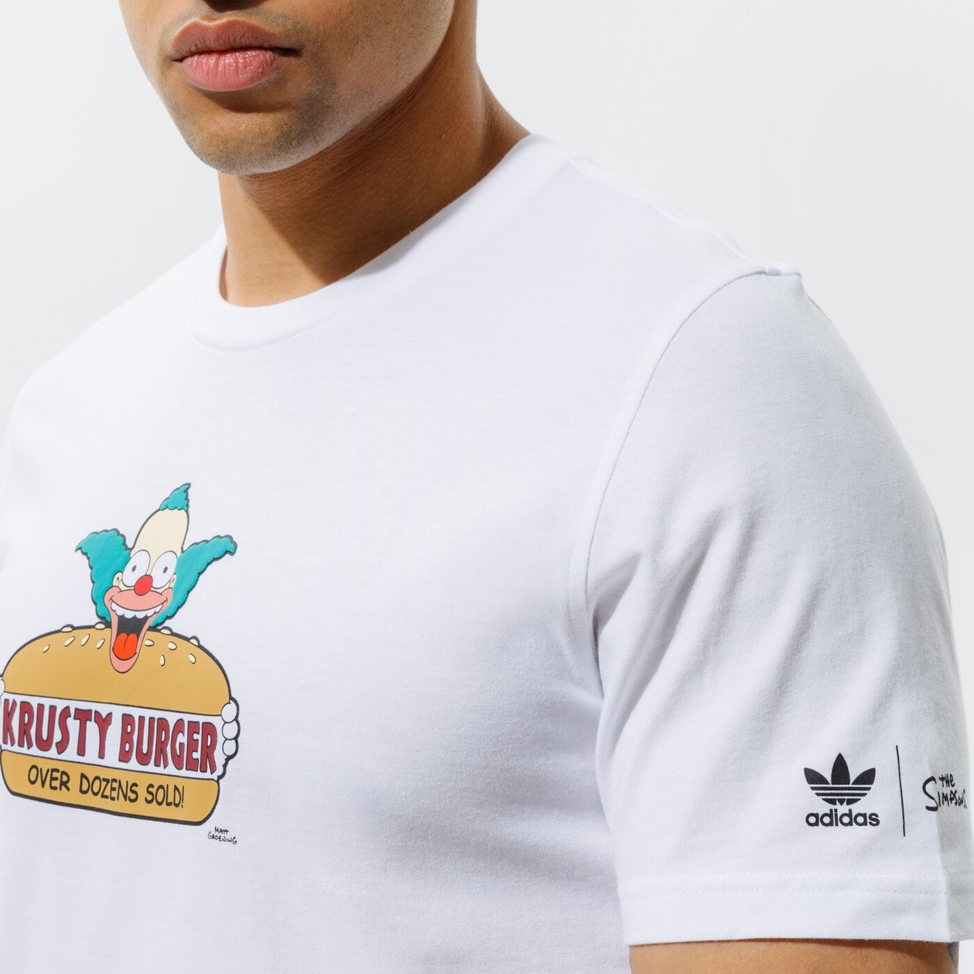 Мъжка тениска ADIDAS ТЕНИСКА SIMPSONS KRUSTY BURGER TEE ha5821 цвят бял