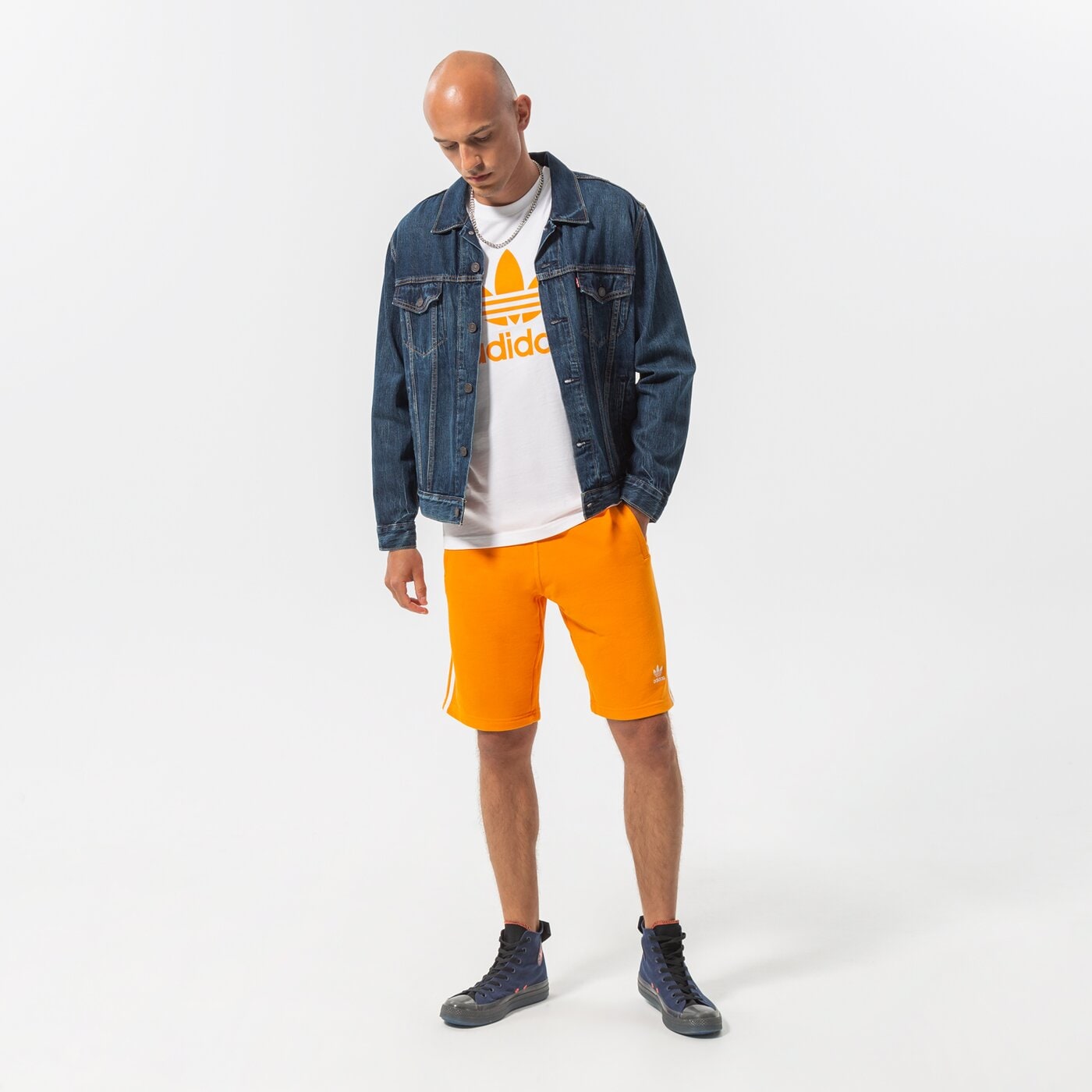 Мъжки къси панталони ADIDAS ШОРТИ 3-STRIPE hf2107 цвят жълт