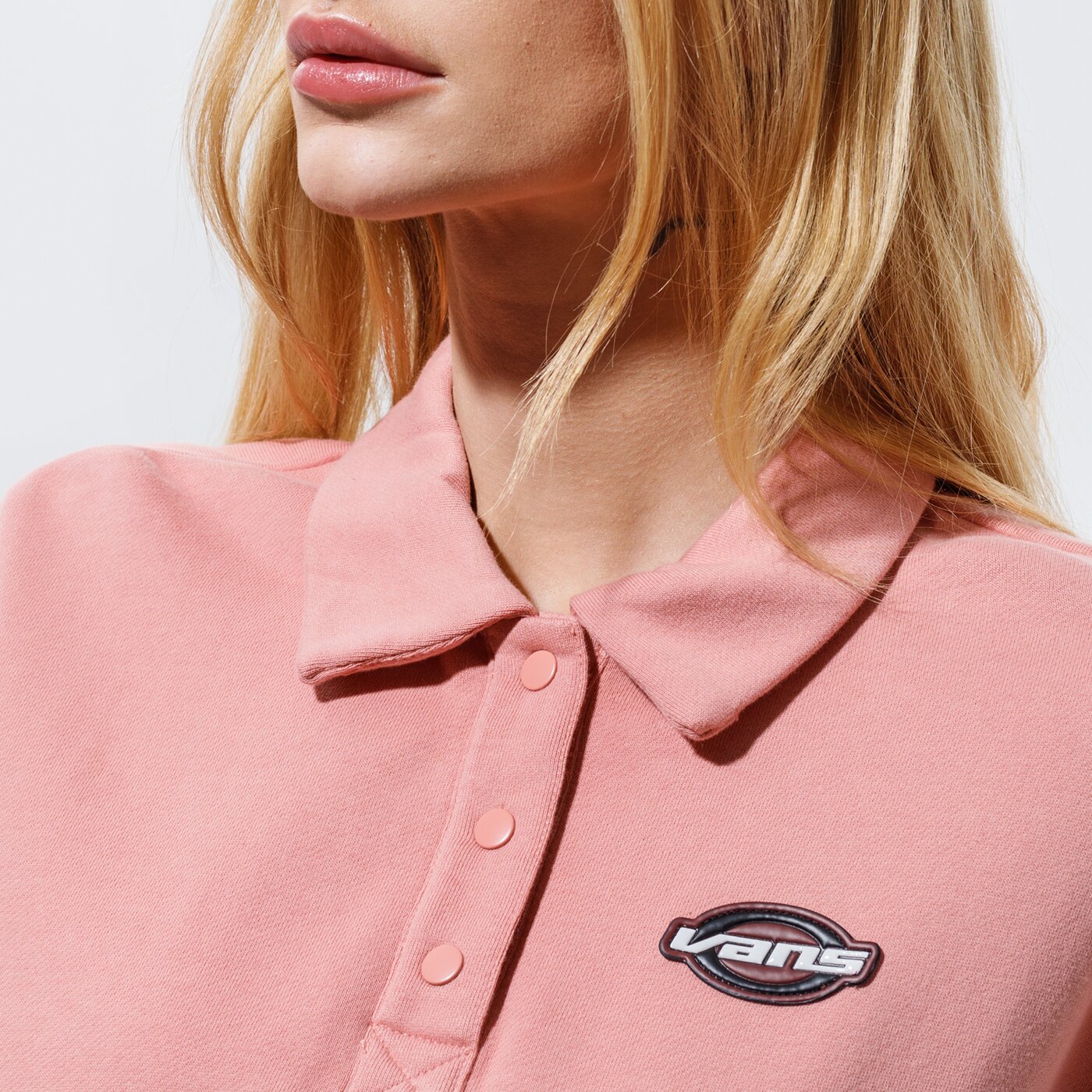 Дамски суичър VANS СУИТЧЪР WM DOME GROWN ТЕНИСКА ТИП ПОЛО F vn0a4satzls1 цвят розов
