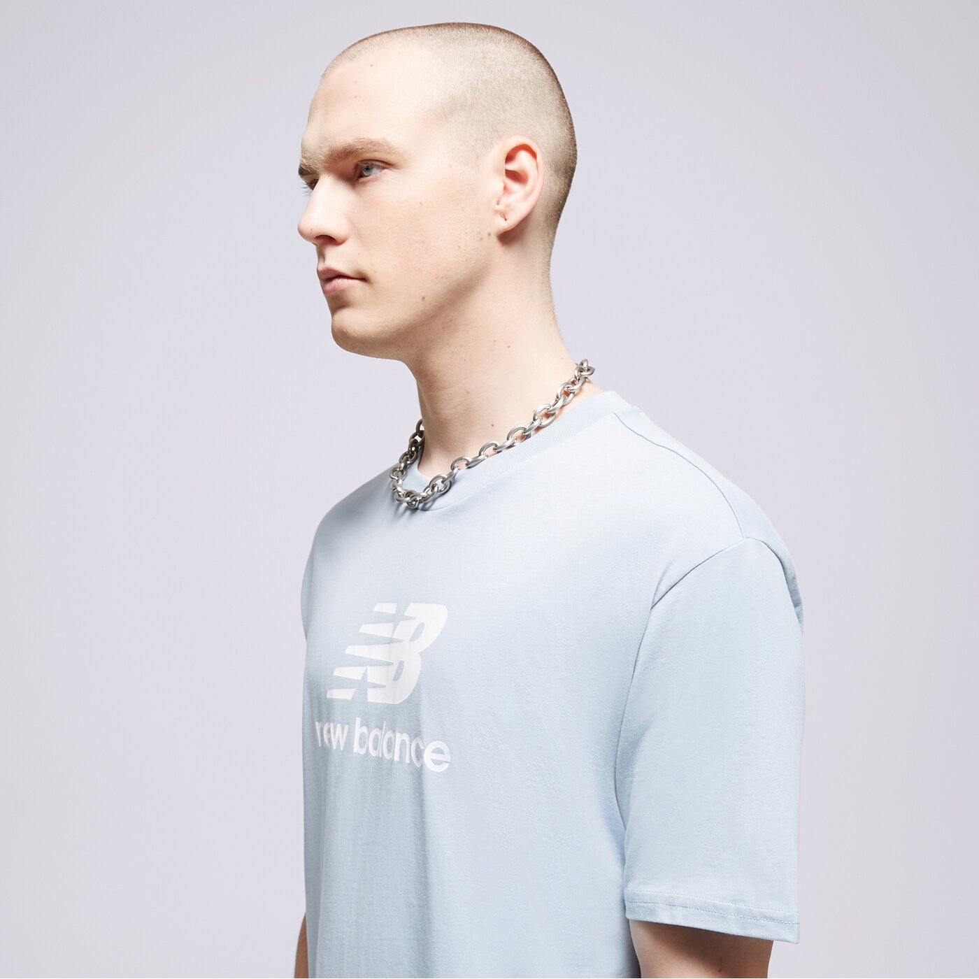 Мъжка тениска NEW BALANCE ТЕНИСКА NB ESSENTIALS LOGO TEE nt31451lay цвят син