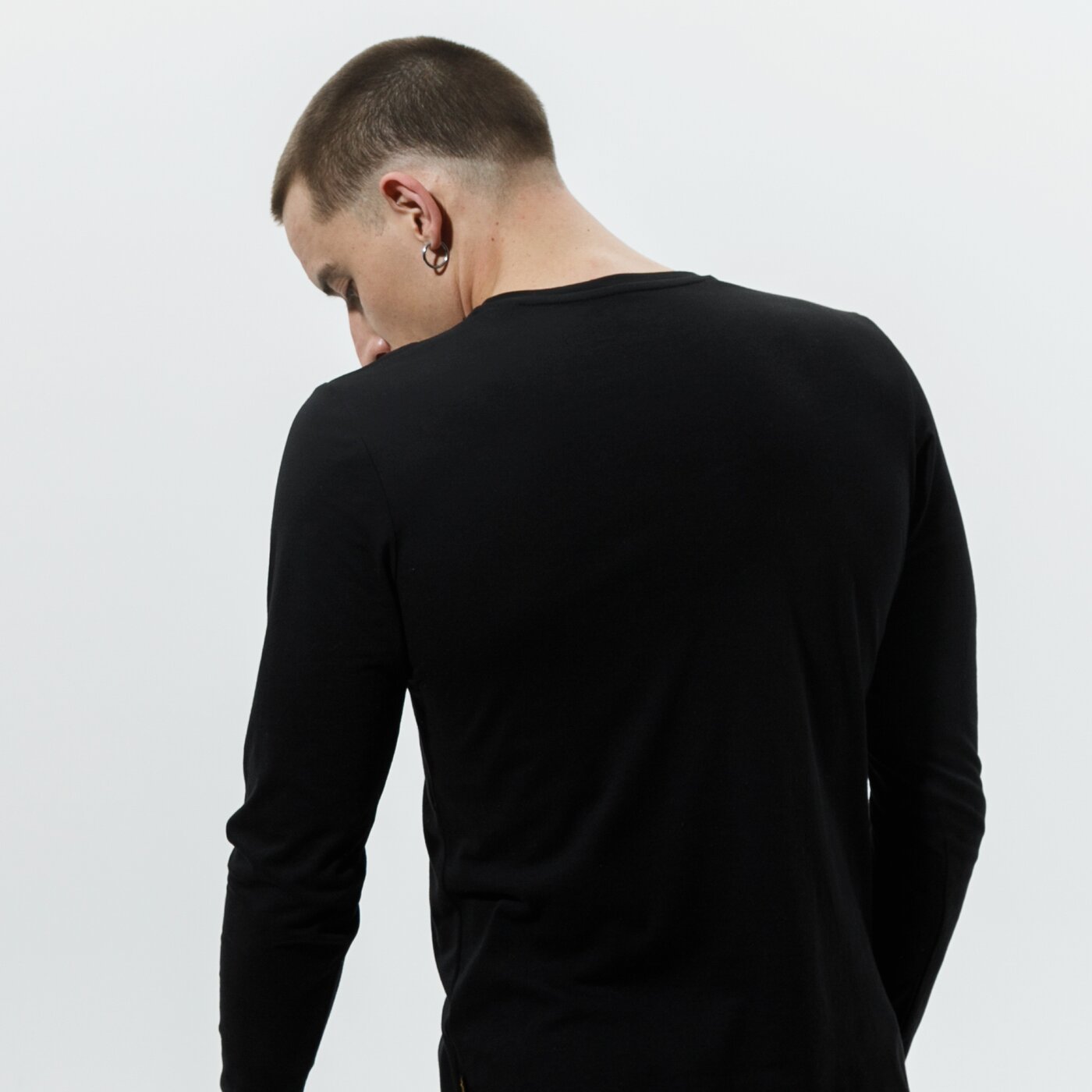 Мъжка тениска ALPHA INDUSTRIES ТЕНИСКА BASIC LS SMALL LOGO 198517-03 цвят черен