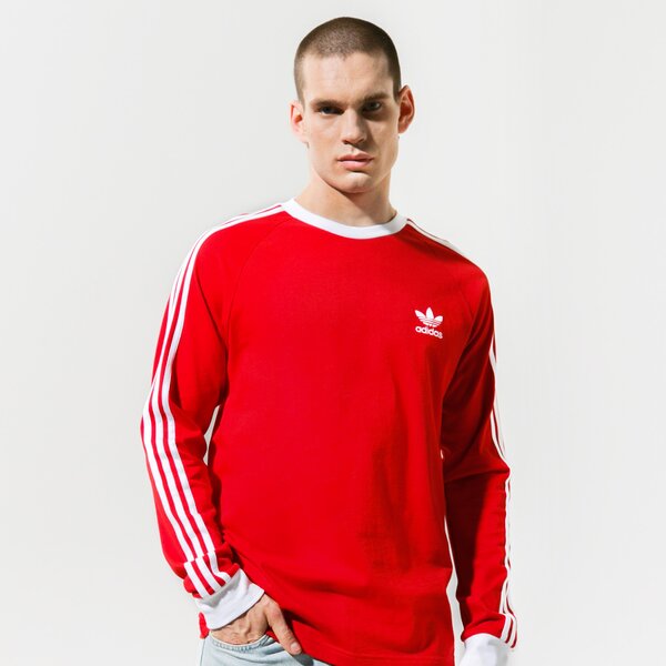 Мъжка тениска ADIDAS ТЕНИСКА 3-STRIPES LS T gn3489 цвят червен