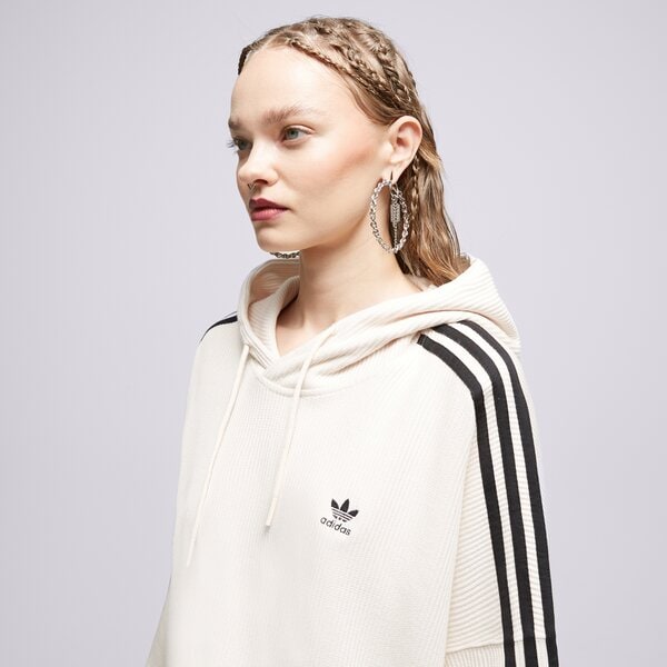 Дамски суичър ADIDAS СУИТЧЪР С КАЧУЛКА CROPPED HOODIE ic5461 цвят бял