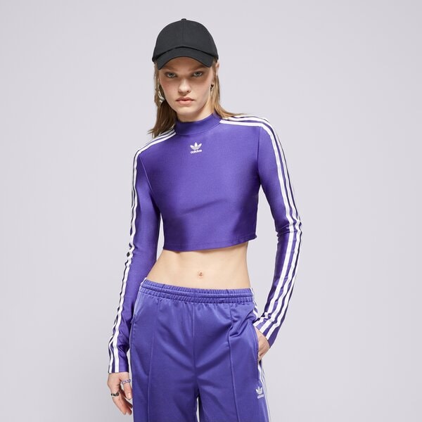 Дамска тениска ADIDAS ТЕНИСКА 3 S CROPPED LS ir8133 цвят виолетов