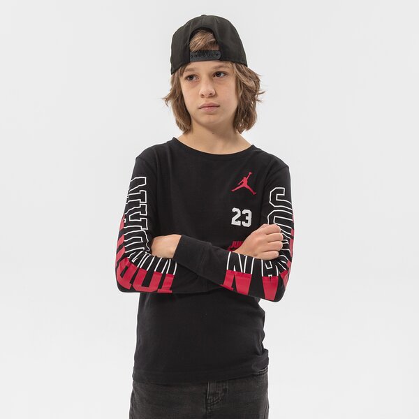 Детска тениска JORDAN ТЕНИСКА JORDAN SWITCH LS TEE BOY 95b254-023 цвят черен