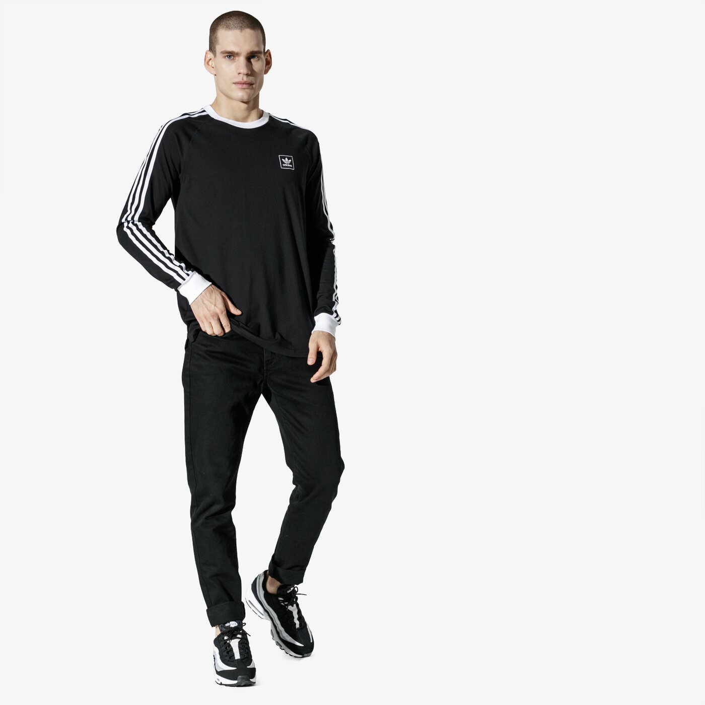 Мъжки суичър ADIDAS СУИТЧЪР LS CALI BB T du8394 цвят черен