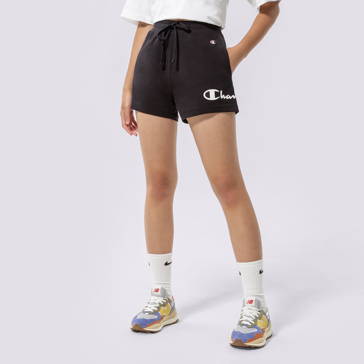 Дамски къси панталони CHAMPION ШОРТИ SHORTS 114906kk001 цвят черен