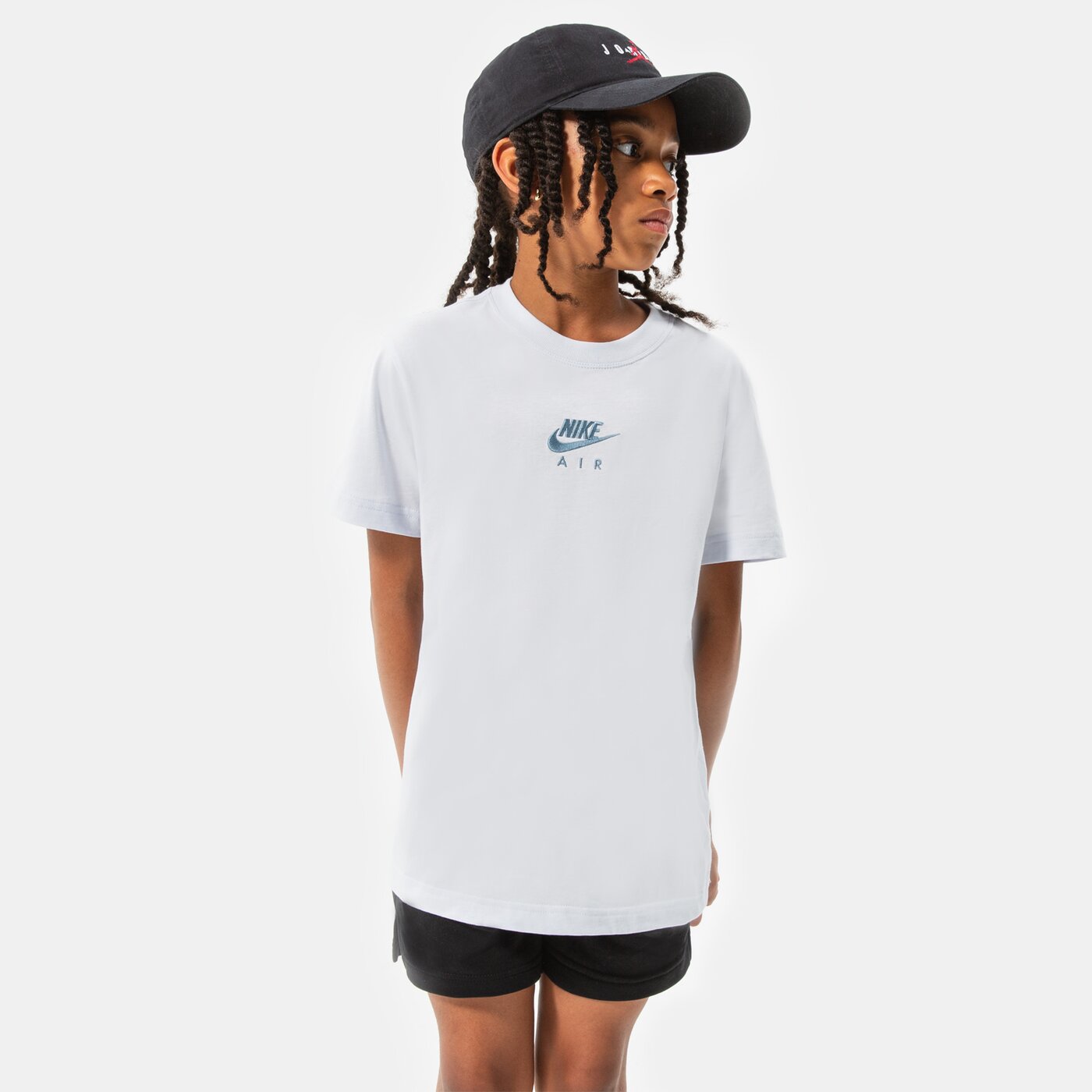 Детска тениска NIKE ТЕНИСКА G NSW TEE NIKE AIR BF GIRL do1341-085 цвят син