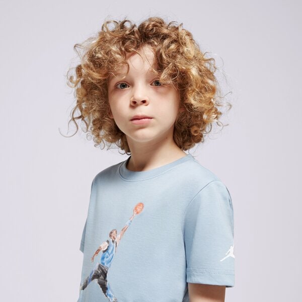 Детска тениска JORDAN ТЕНИСКА WATERCOLOR JUMPMAN S/S TEE BOY 95c900-b18 цвят син