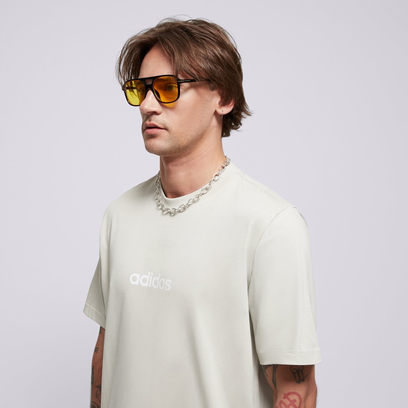 Мъжка тениска ADIDAS ТЕНИСКА M LIN SJ T je9007 цвят бежов