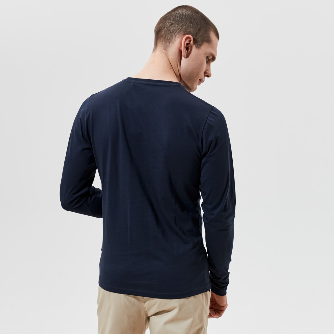 Мъжка тениска ALPHA INDUSTRIES ТЕНИСКА BASIC LS SMALL LOGO 198517-07 цвят тъмносин