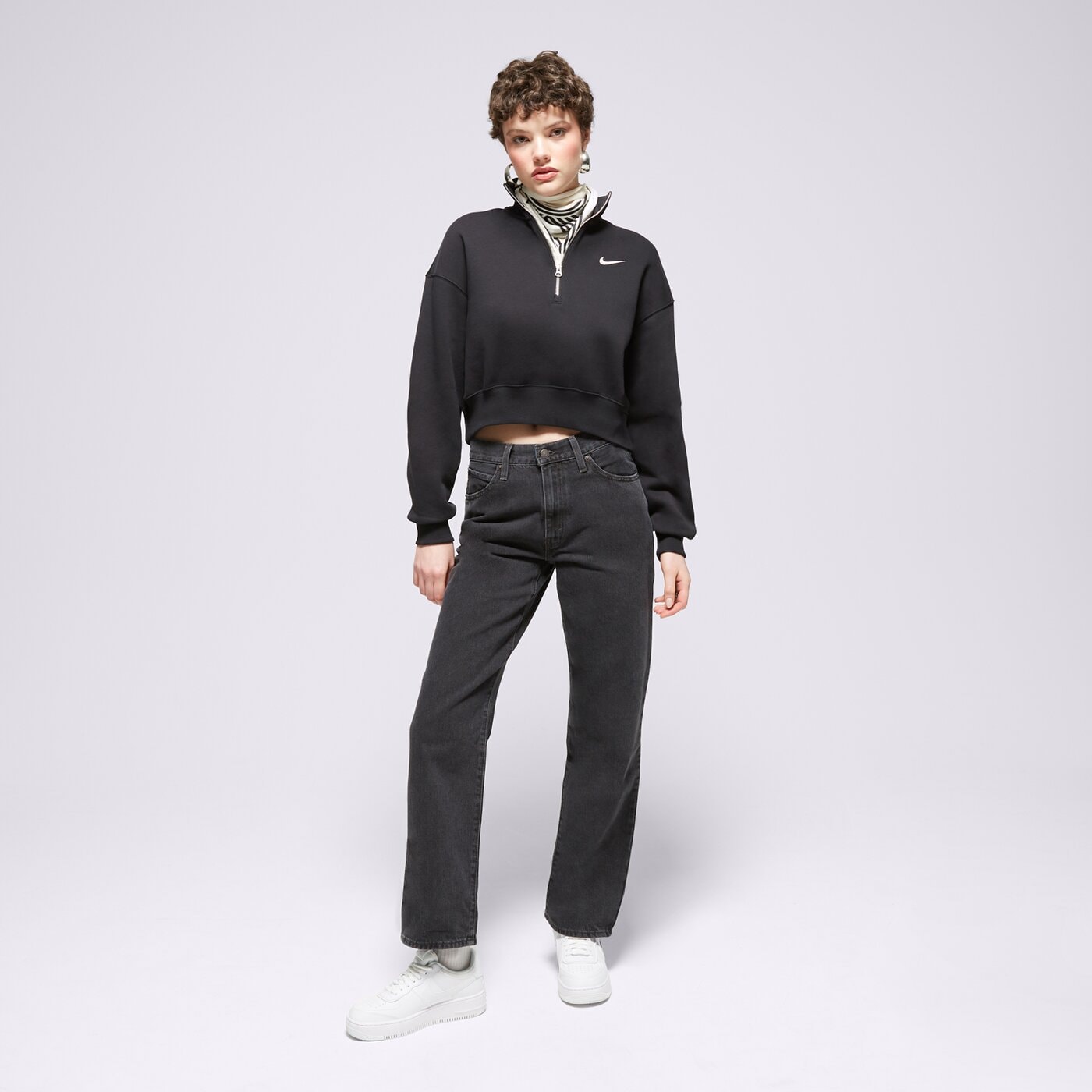 Дамски панталони LEVI'S ПАНТАЛОНИ 94 BAGGY BLACKS a3510-0000 цвят черен