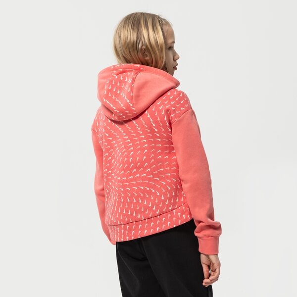 Детски суичър NIKE СУИТЧЪР С КАЧУЛКА G NSW FLC AOP HOODIE GIRL dm8231-603 цвят розов