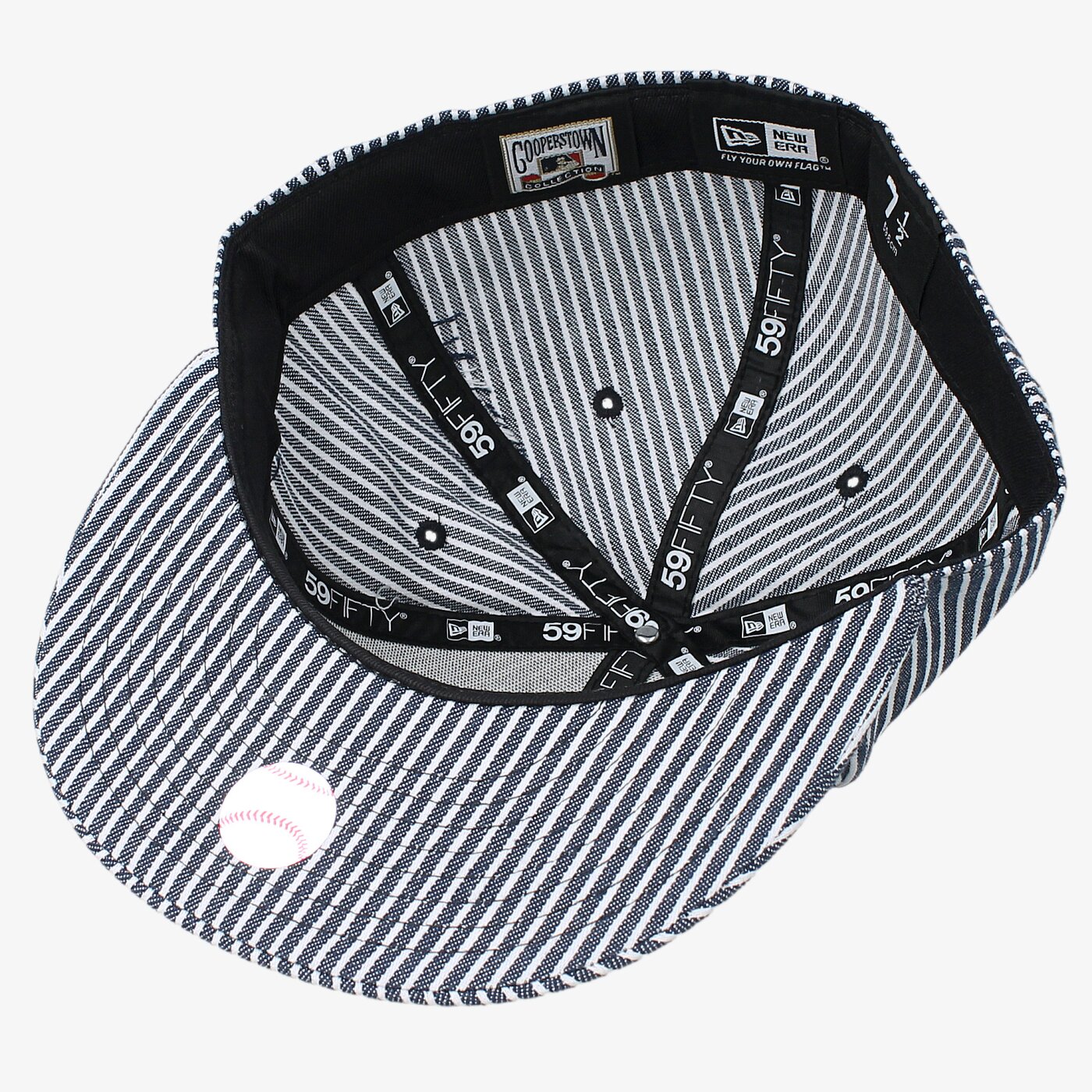 Дамска шапка с козирка NEW ERA ШАПКА PINSTRIPE NY YANKEES NAV/WHT 80258931 цвят тъмносин